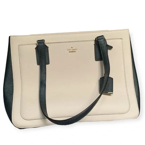 Kate spade, satchel, tote bag, tusk/black BNWT - Picture 1 of 11